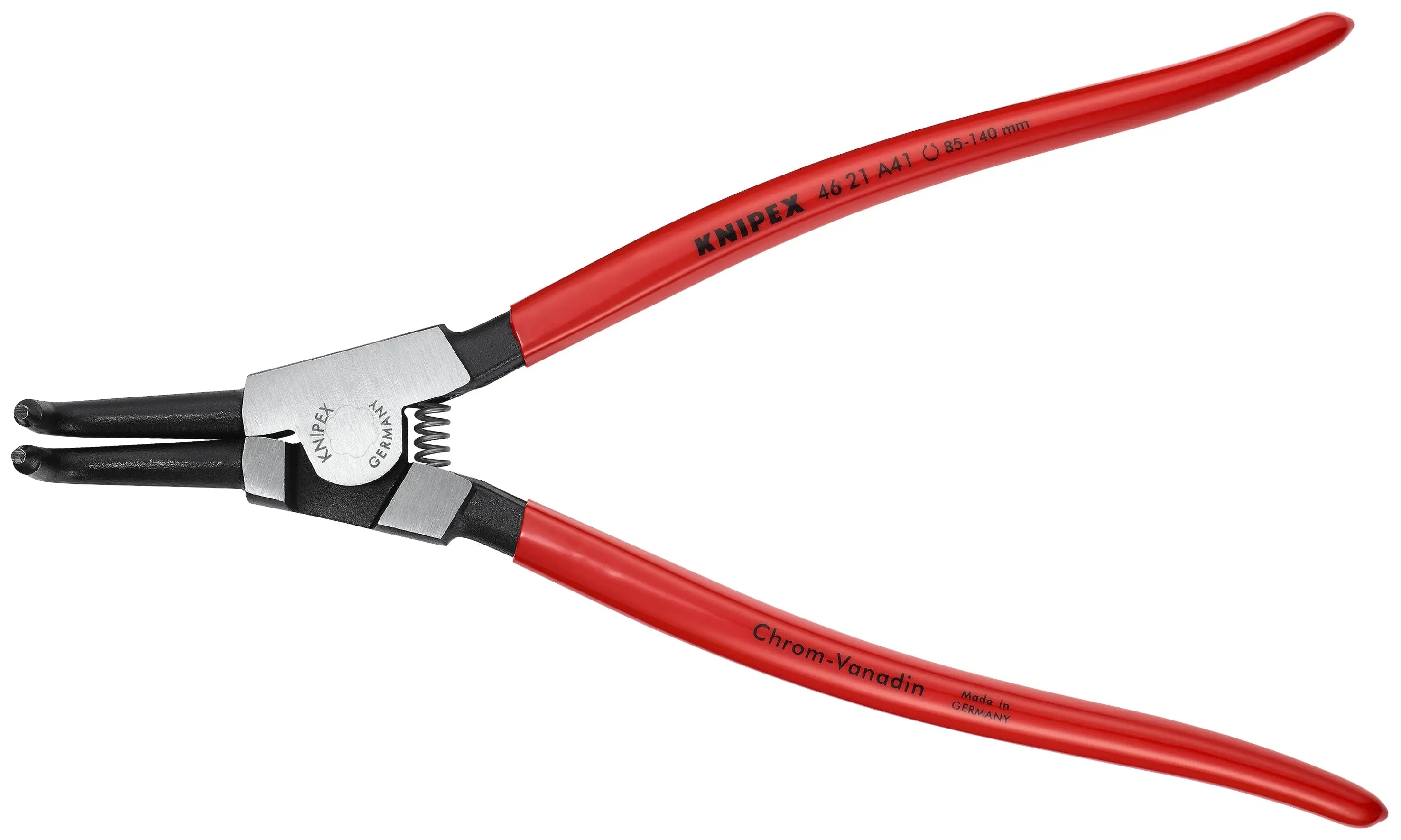 Knipex 46 21 A41 KN | Circlip Pliers, External, 90 degree Angled, Forged Tip, 3 11/32"-5 1/2" Shaft Dia. Knipex