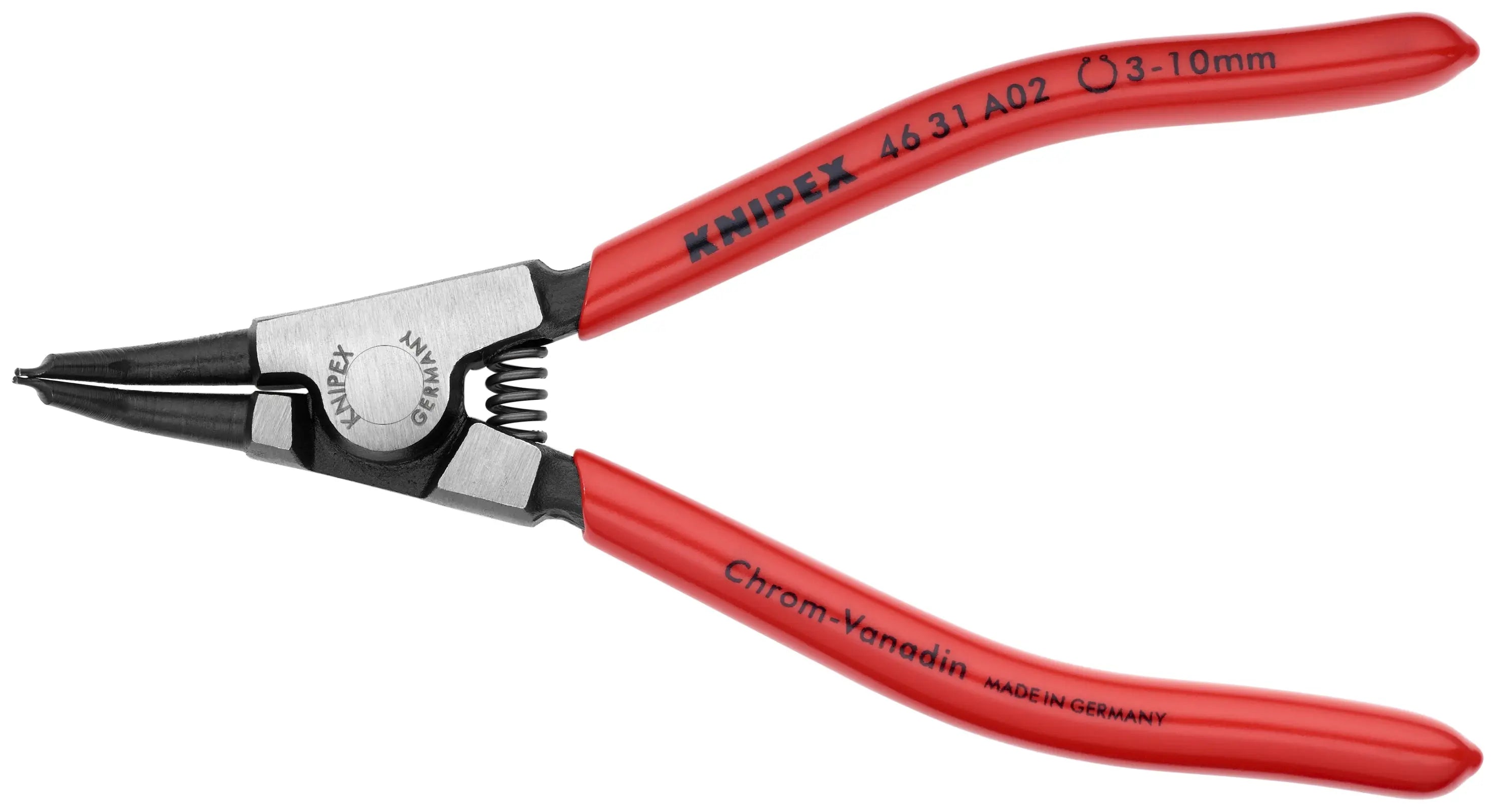 Knipex 46 31 A02 KN | Circlip Pliers, External, 90 degree Angled, Forged Tip, 1/8"-25/64" Shaft Dia. Knipex