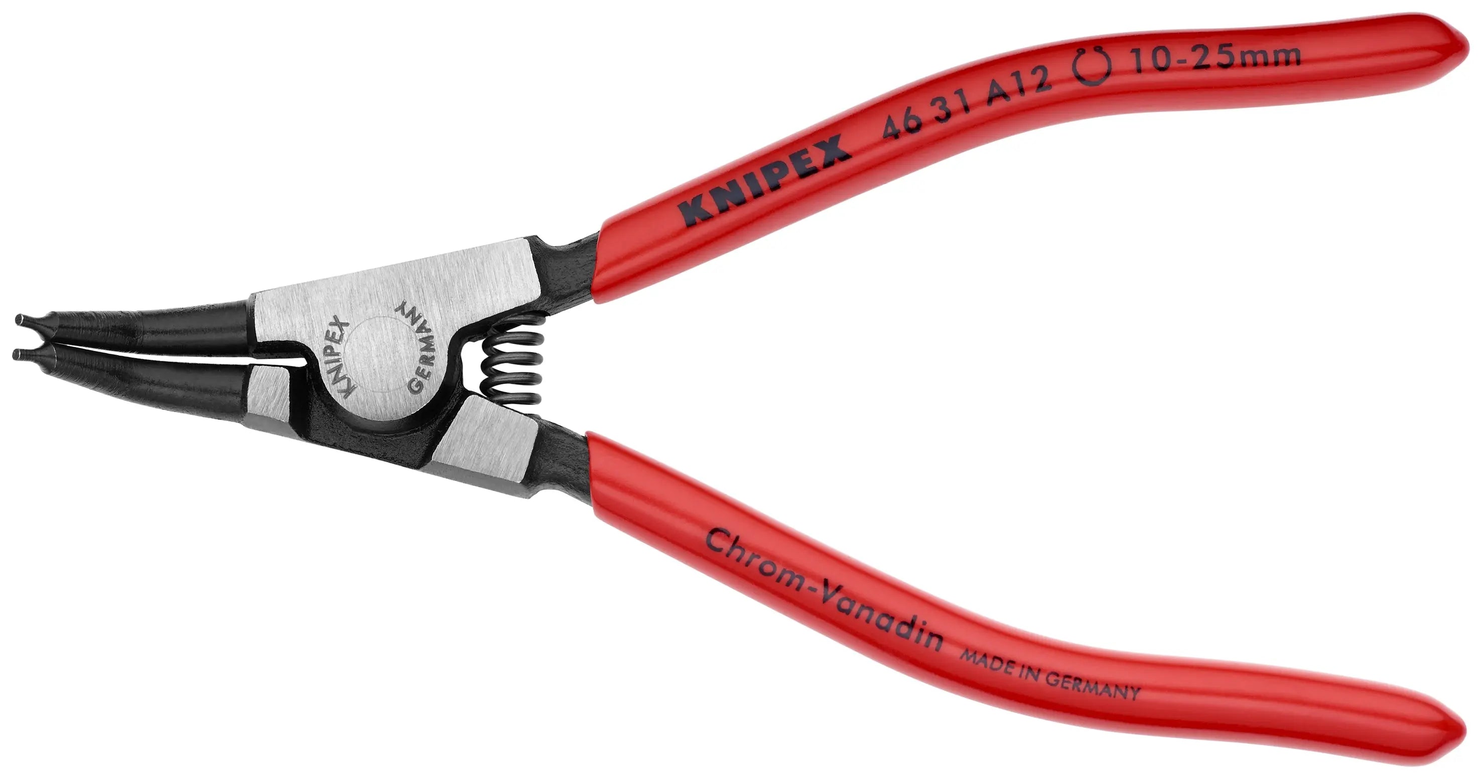 Knipex 46 31 A12 KN | Circlip Pliers, External, 90 degree Angled, Forged Tip, 25/64"-1" Shaft Dia. Knipex