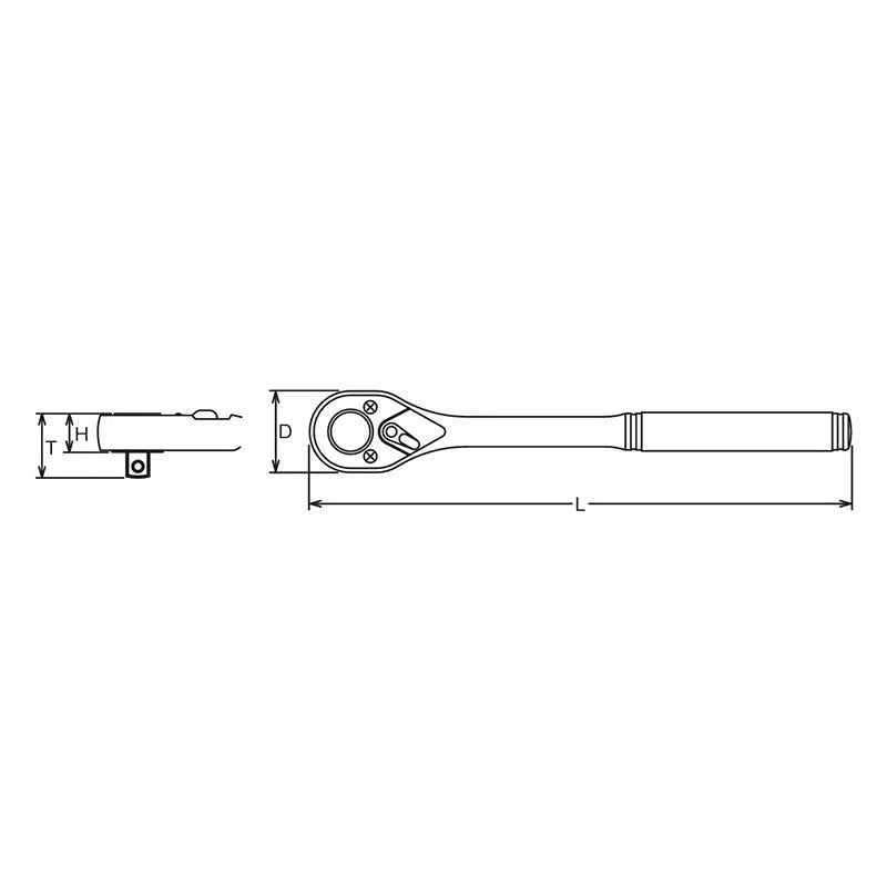 Ko-ken Tools 1/2 Sq. Dr. Ratchet Handle 24 teeth Length 380mm Plastic Handle Ko-ken Tools