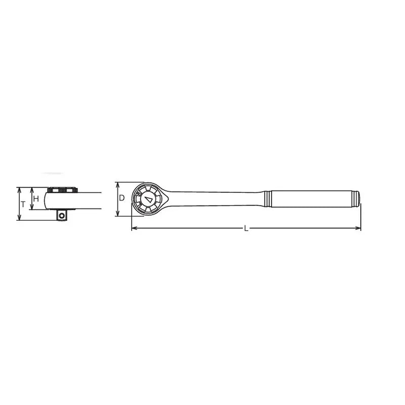 Ko-ken Tools 1/2 Sq. Dr. Ratchet Handle 45 teeth Length 250mm Plastic Handle Ko-ken Tools