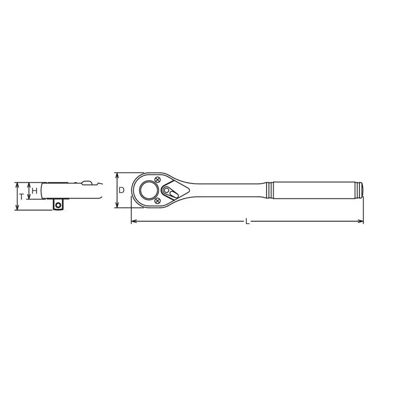 Ko-ken Tools 1/2 Sq. Dr. Ratchet Handle 24 teeth Length 250mm Plastic Handle Ko-ken Tools