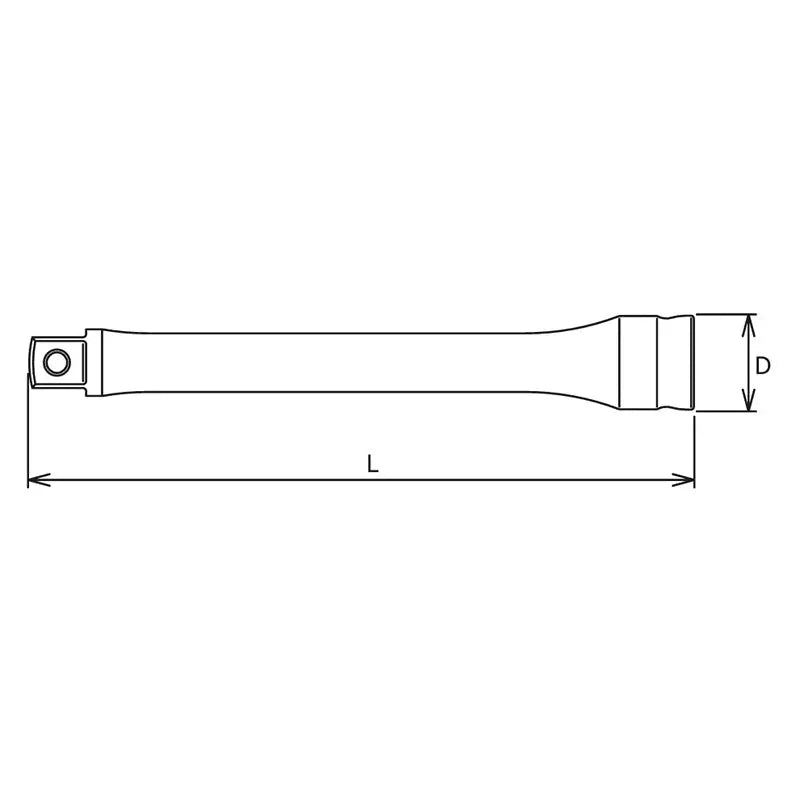 Ko-ken Tools 1/2 Sq. Dr. Extension Bar 1/2 Square Length 125mm Z-series Ko-ken Tools