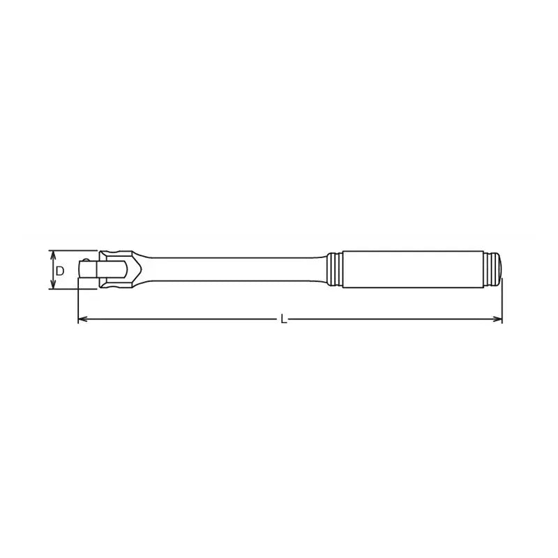 Ko-ken Tools 1/2 Sq. Dr. Hinge Handle Length 380mm Plastic Handle Ko-ken Tools