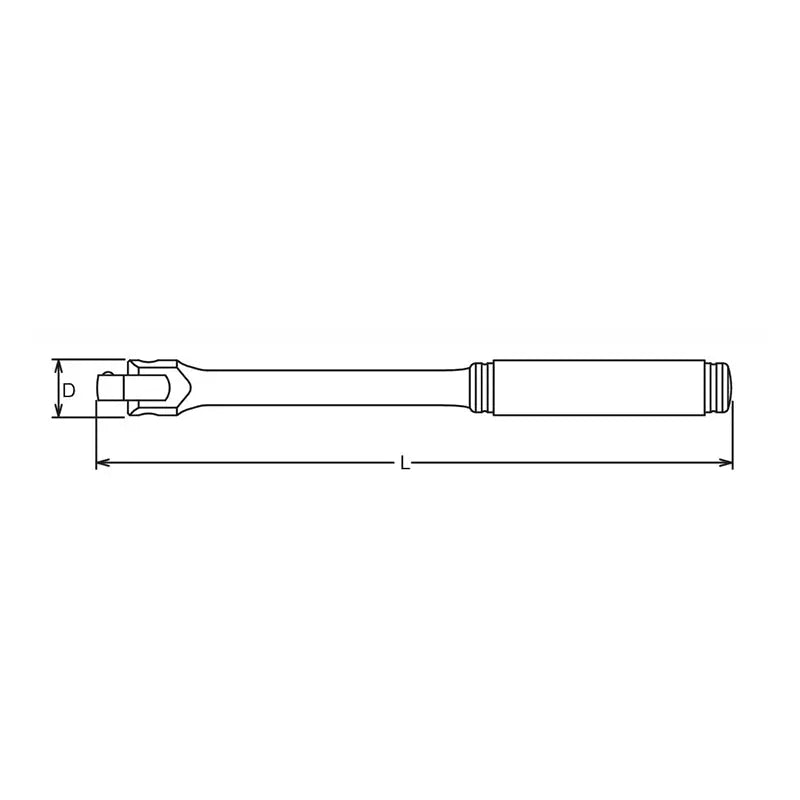 Ko-ken Tools 1/2 Sq. Dr. Hinge Handle Length 450mm Polished Handle Ko-ken Tools