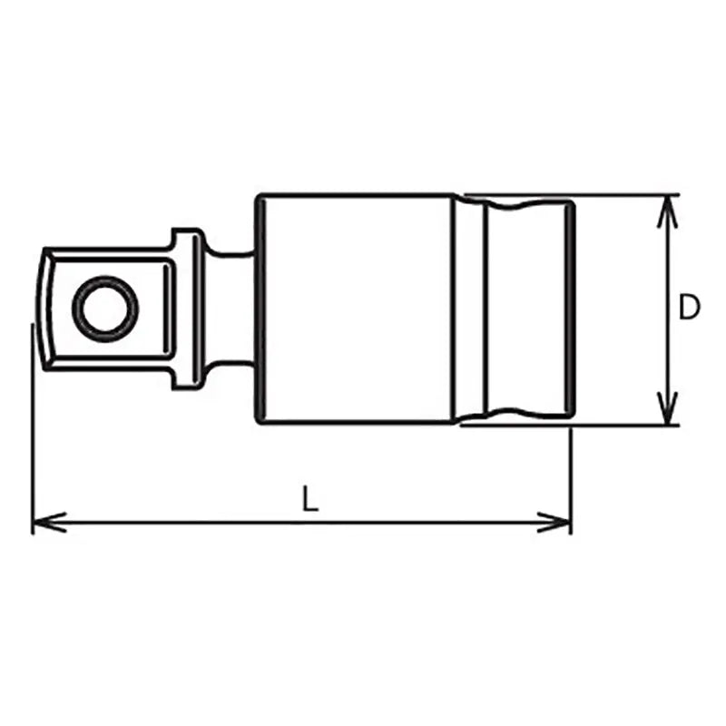 Ko-ken Tools 1/2 Sq. Dr. Universal Joint 1/2 Square Length 55.8mm Z-series Ko-ken Tools