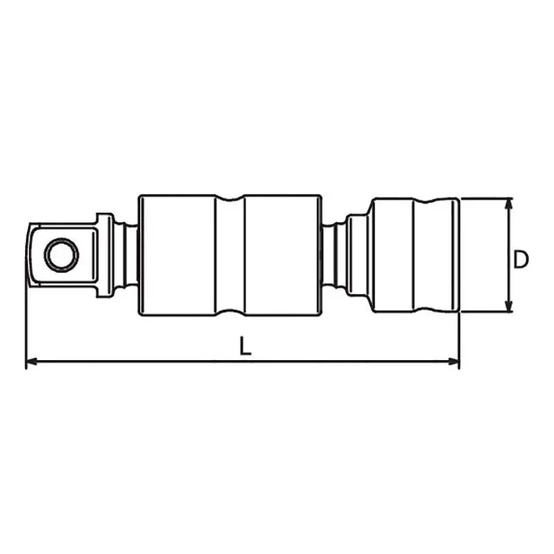 Ko-ken Tools 1/2 Sq. Dr. Universal Double Joint 1/2 Square Length 87.2mm Z-series Ko-ken Tools