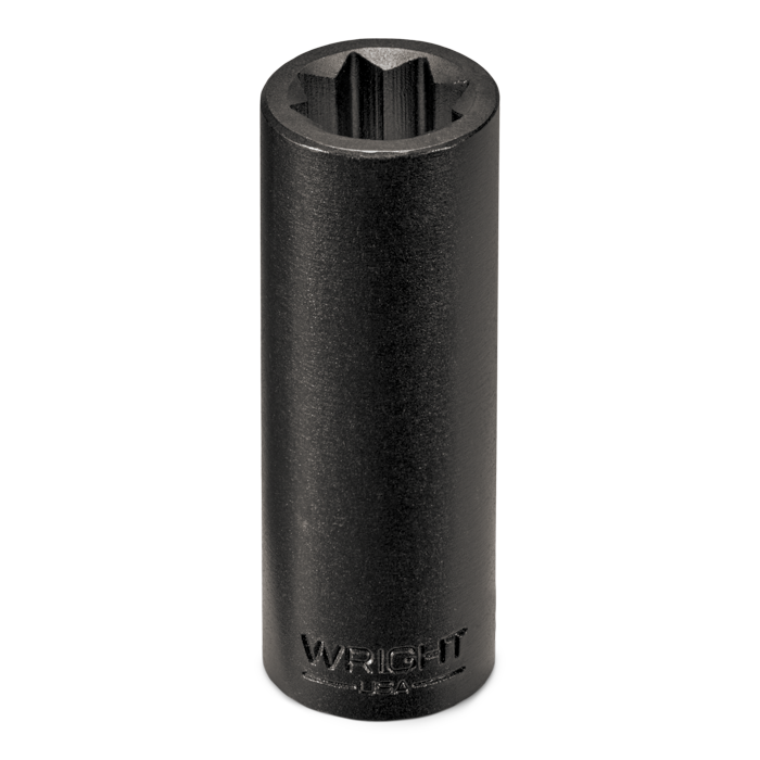Wright Tool 1 in Drive 8-Point Double Square Deep SAE Black Oxide (Railroad) Impact Socket, 1-1/16 in - WT 8934R Socket