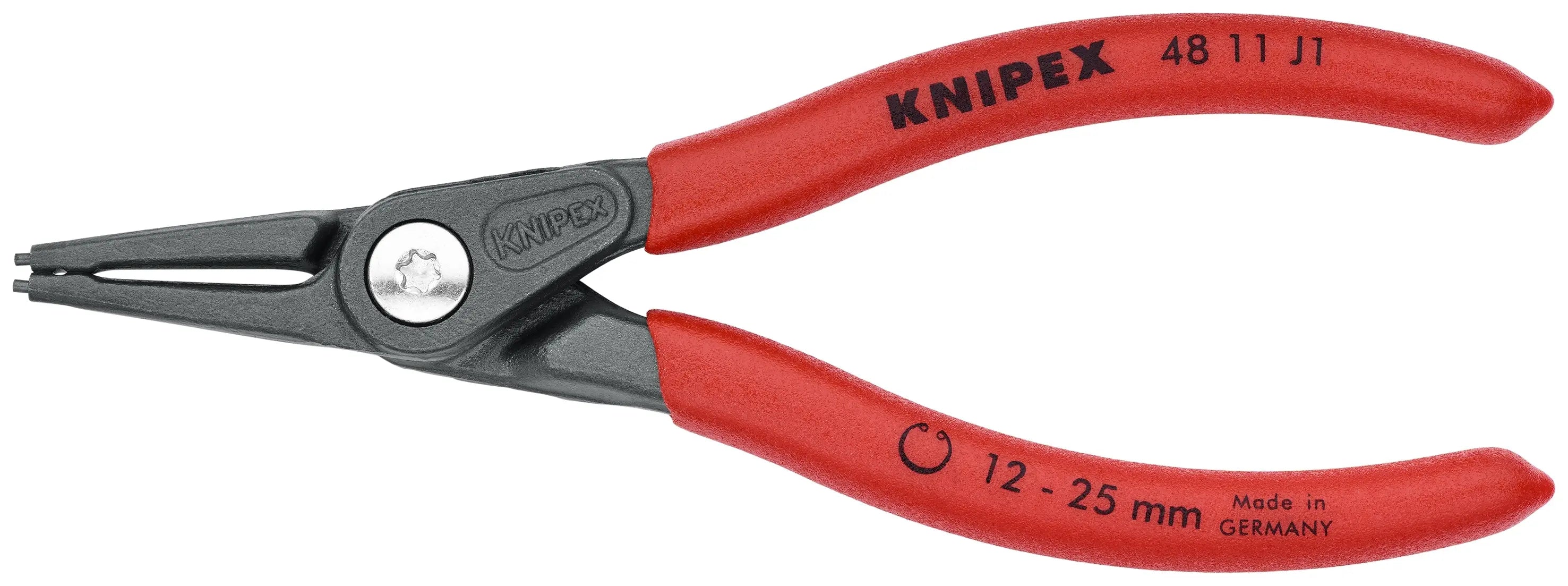 Knipex 48 11 J1 KN | Precision Circlip Pliers, Internal, Straight, 15/32"-1" Bore Dia. Knipex