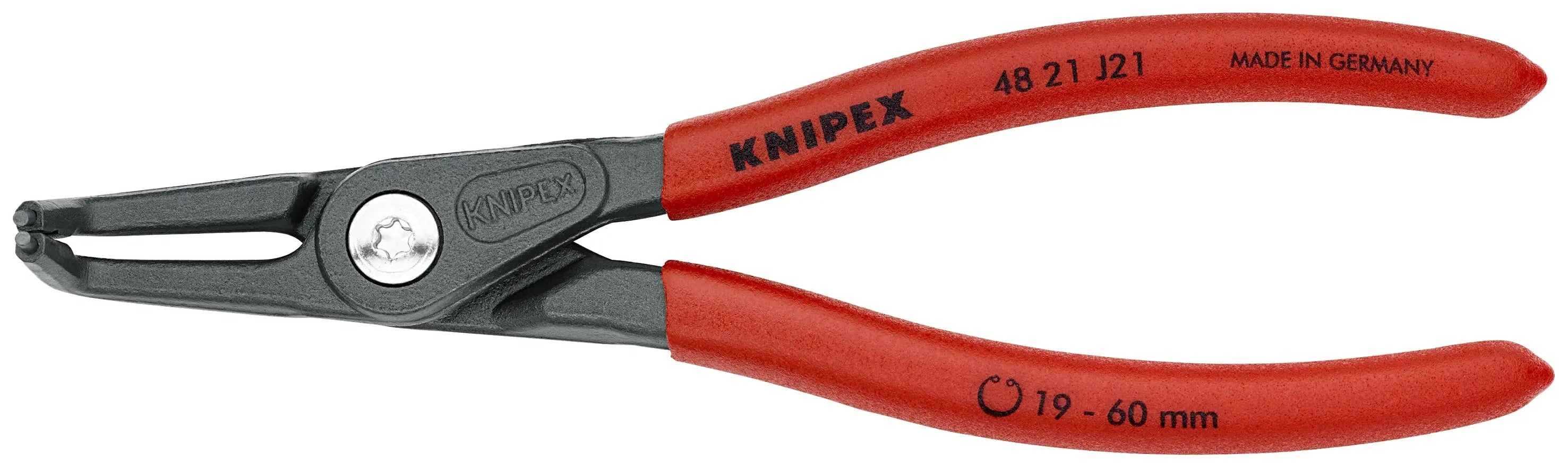 Knipex 48 21 J21 KN | Precision Circlip Pliers, Internal, 90 degree Angled, 3/4"-2 3/64" Bore Dia. Knipex