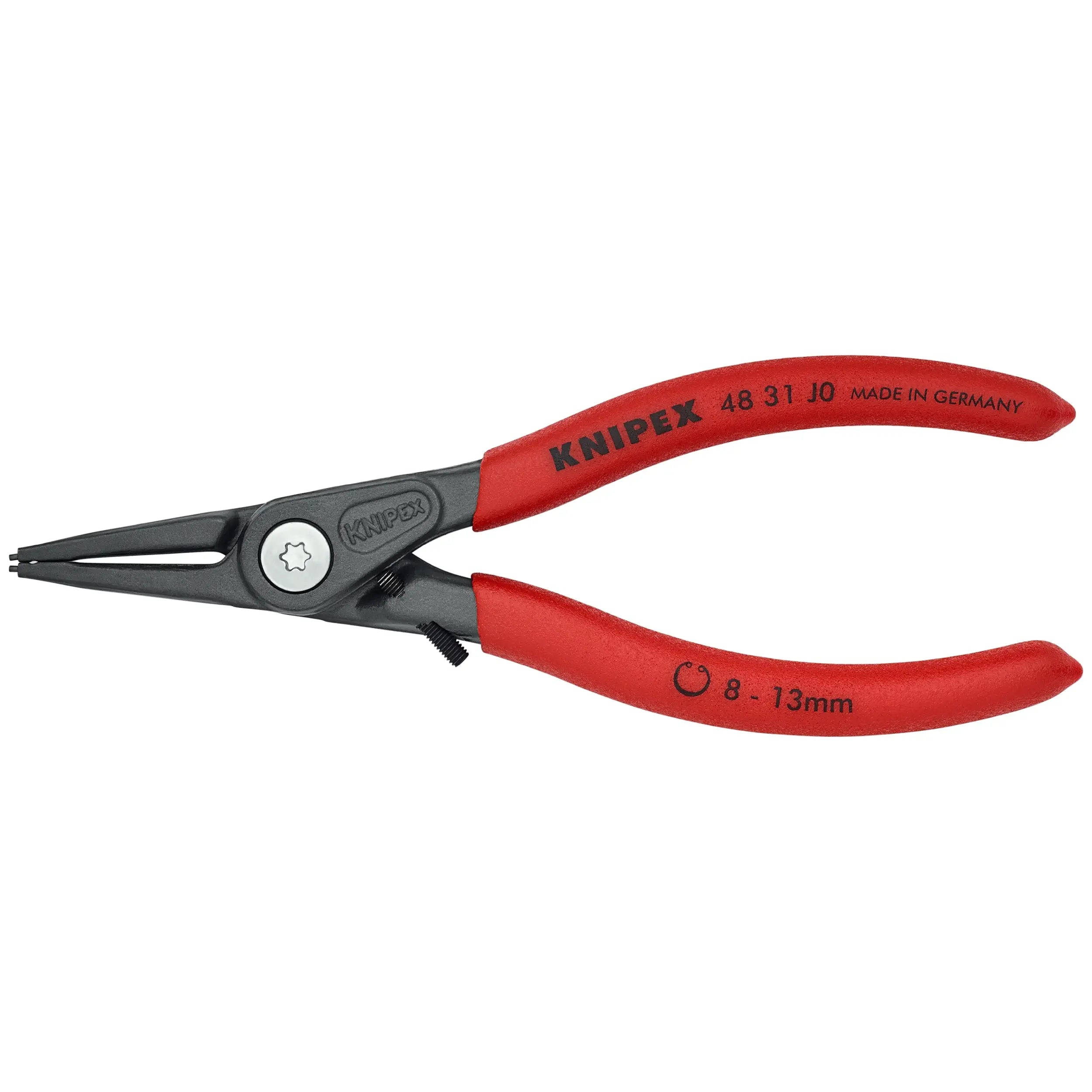 Knipex 48 31 J1 KN | Precision Circlip Pliers, Limiter, Internal, Straight, 15/32"-1" Bore Dia. Knipex
