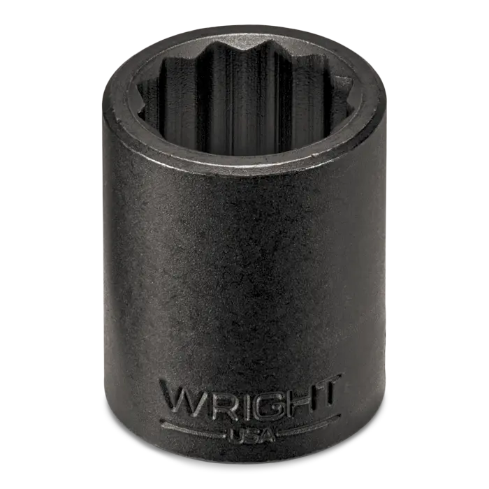 Wright Tool 1/2 in Drive 12-Point Standard SAE Black Oxide Impact Socket, 1-3/8 in - WT 4894 Socket Wright Tool