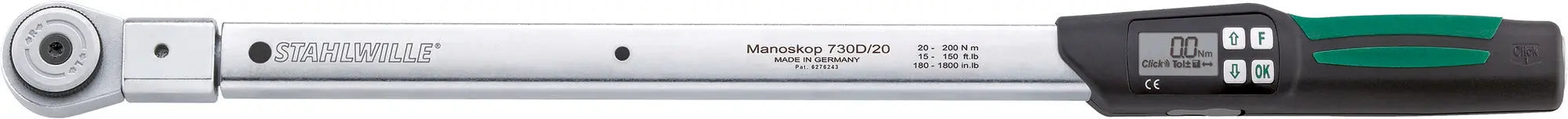 Stahlwille MANOSKOP Electromechanical Service Torque Wrench with Reversible Ratchet, 40 - 400 Nm - ST 96501840 Stahlwille