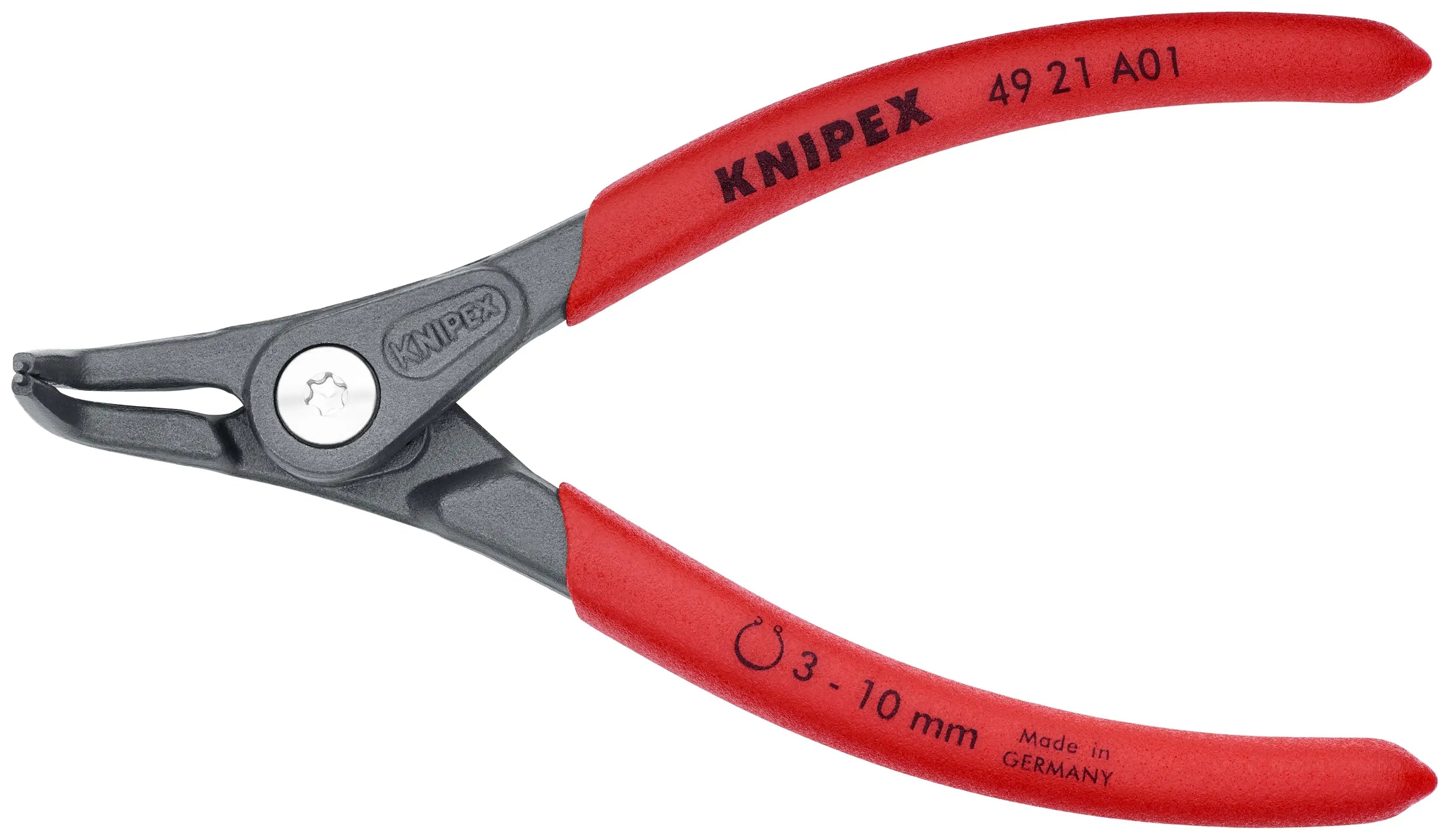 Knipex 49 21 A01 KN | Precision Circlip Pliers, External, 90 degree Angled, 1/8"-25/64" Shaft Dia. Knipex