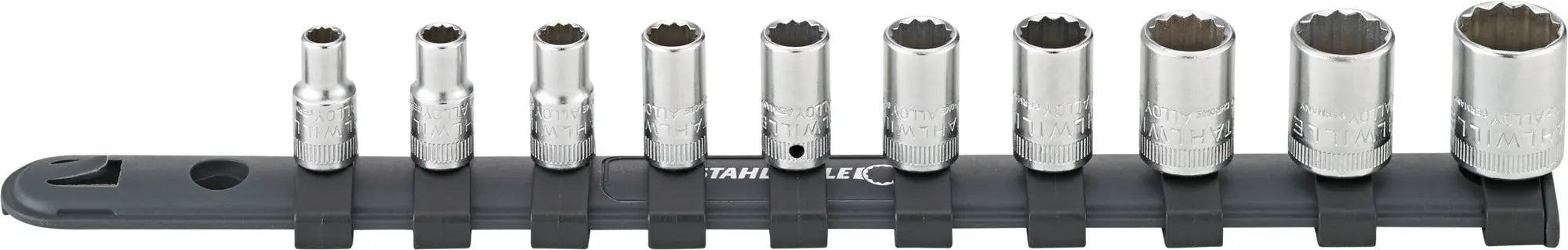 Stahlwille Set of 10 Bi-Hexagon Socket with Clip Bar - ST 96015310 Stahlwille
