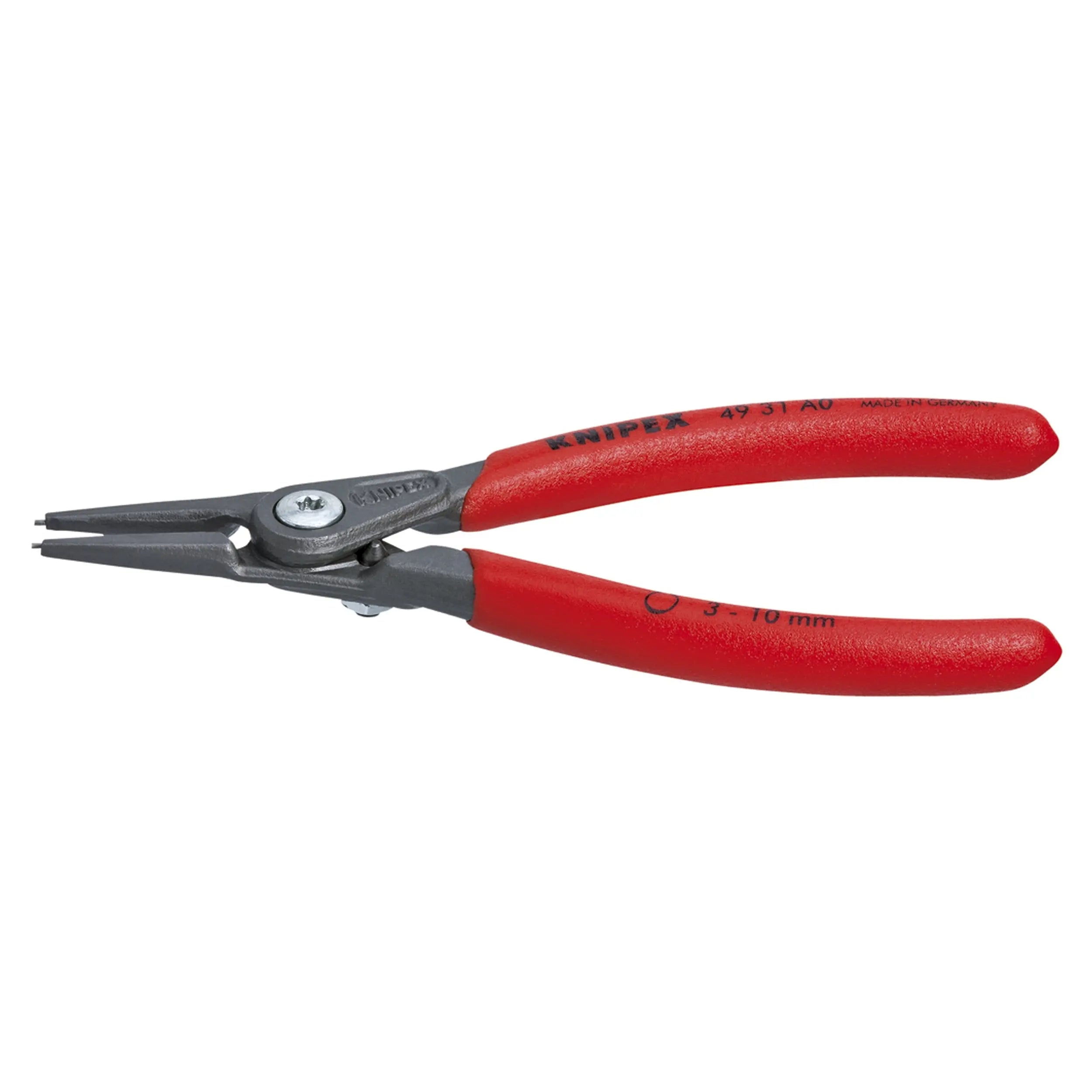 Knipex 49 31 A0 KN | Precision Circlip Pliers, Limiter, External, Straight, 1/8"-25/64" Shaft Dia. Knipex