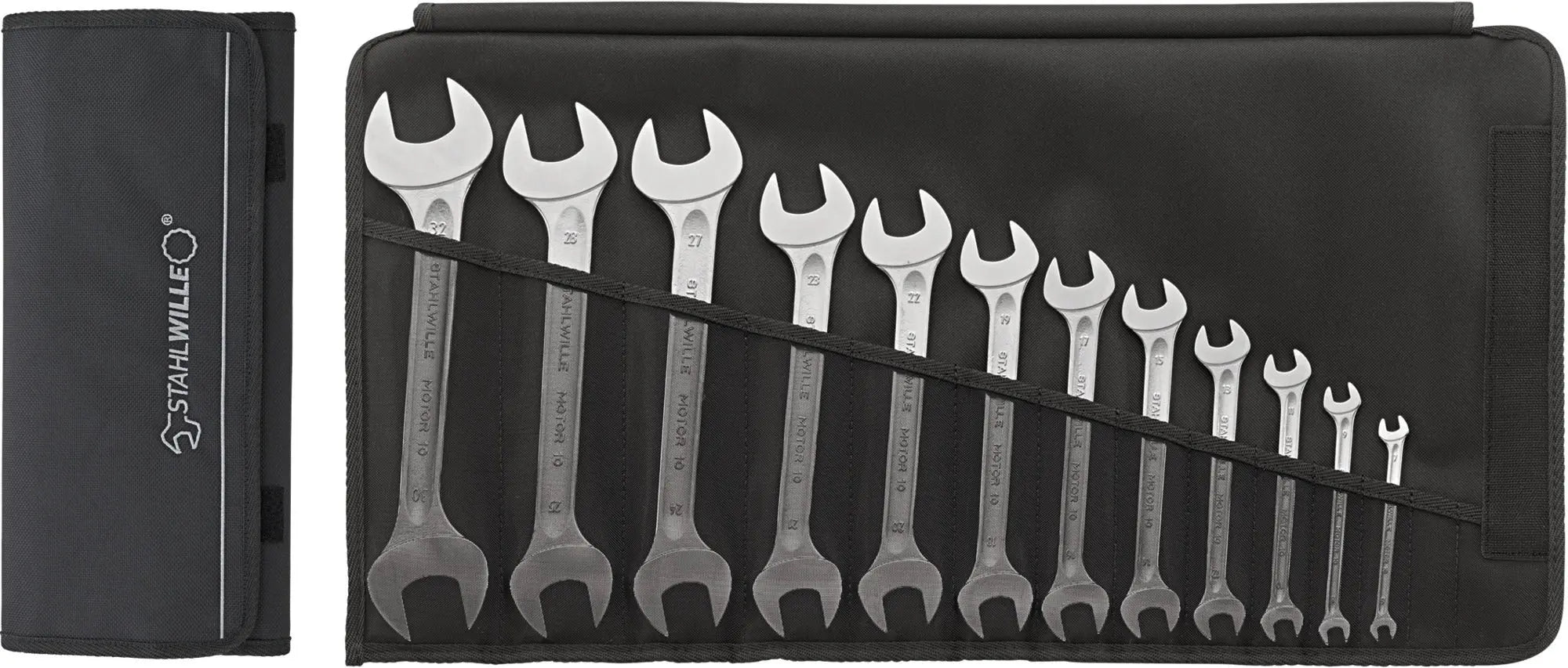 Stahlwille Set of 10 Double Open Ended Wrench, 6 x 7 - 30 x 32 - ST 96400307 Stahlwille