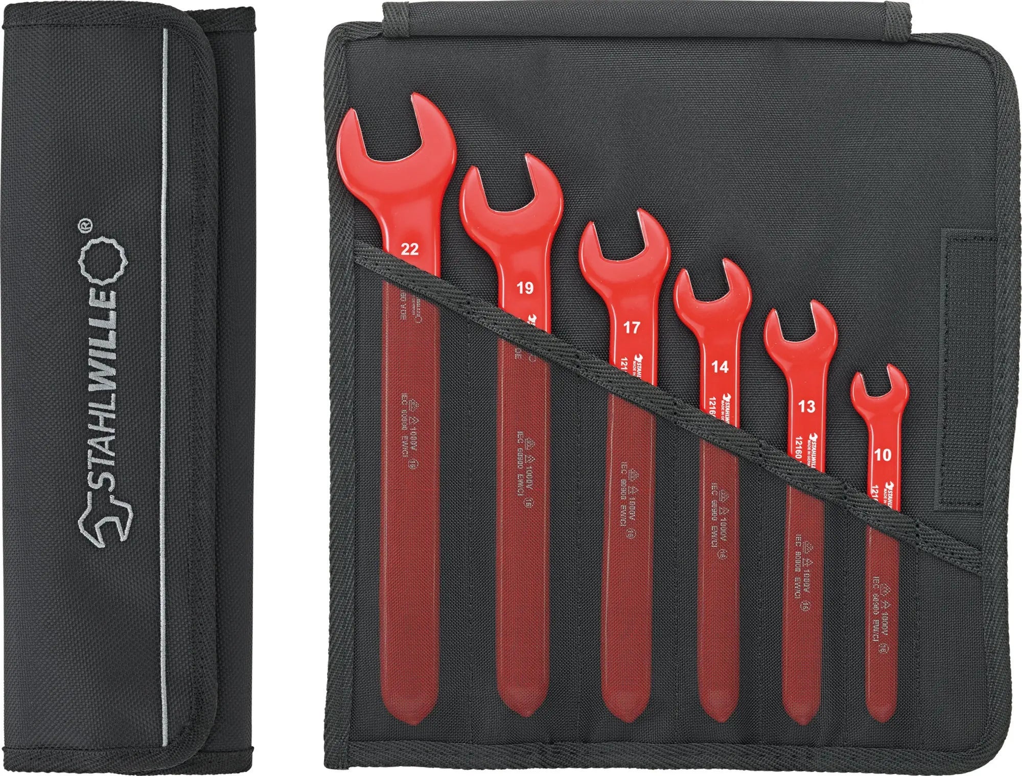 Stahlwille Set of 6 VDE Open Ended Spanner Wrench, 10 - 22mm - ST 96404301 Stahlwille