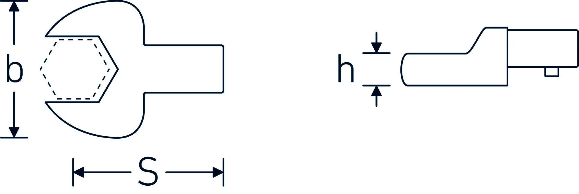 Stahlwille Open Ended Insert Tool, 36mm, 14 x 18mm - ST 58214036 Stahlwille