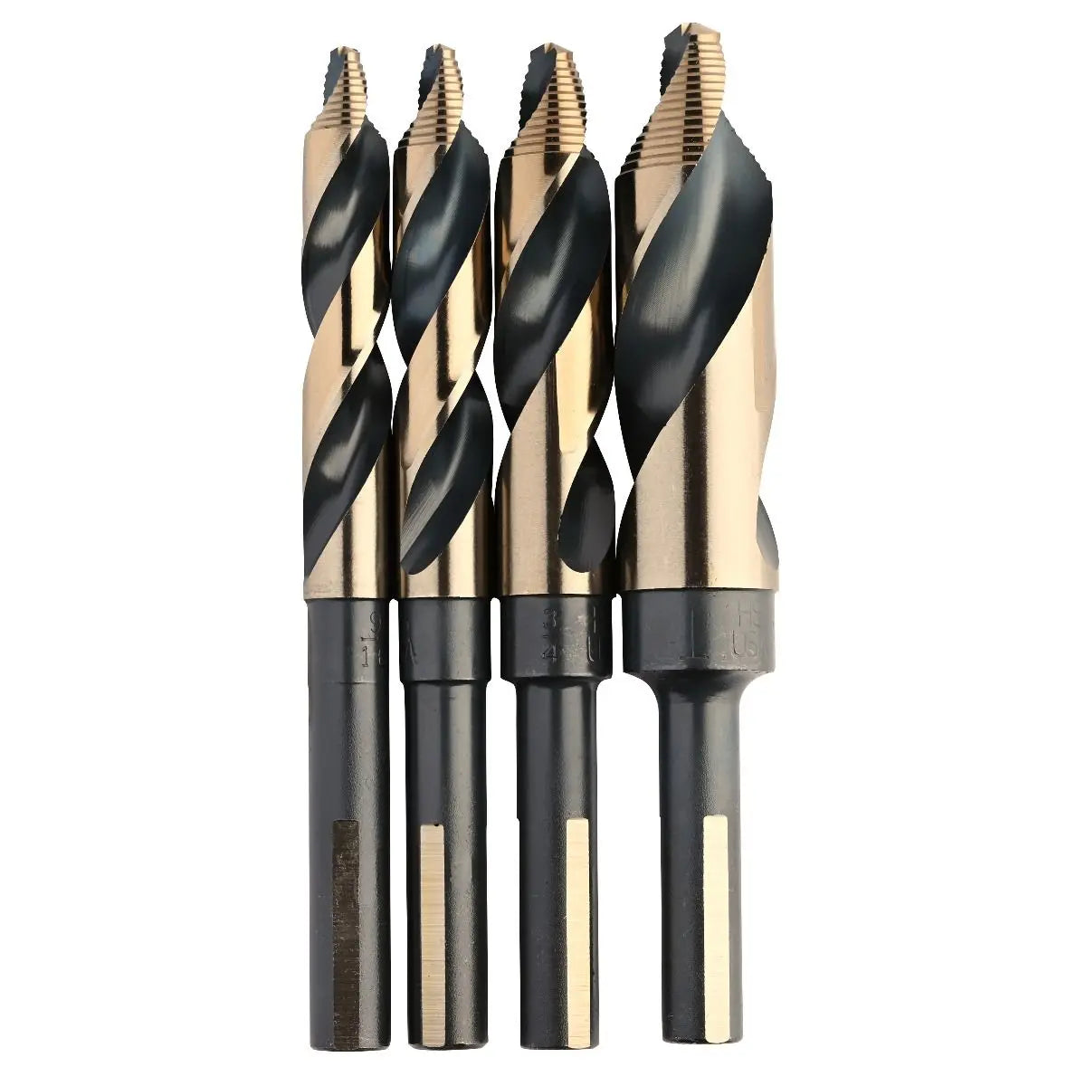 KnKut Set of 4 Step Point Drill Bit with 1/2 in Reduced Shank - 4KK12SP KnKut