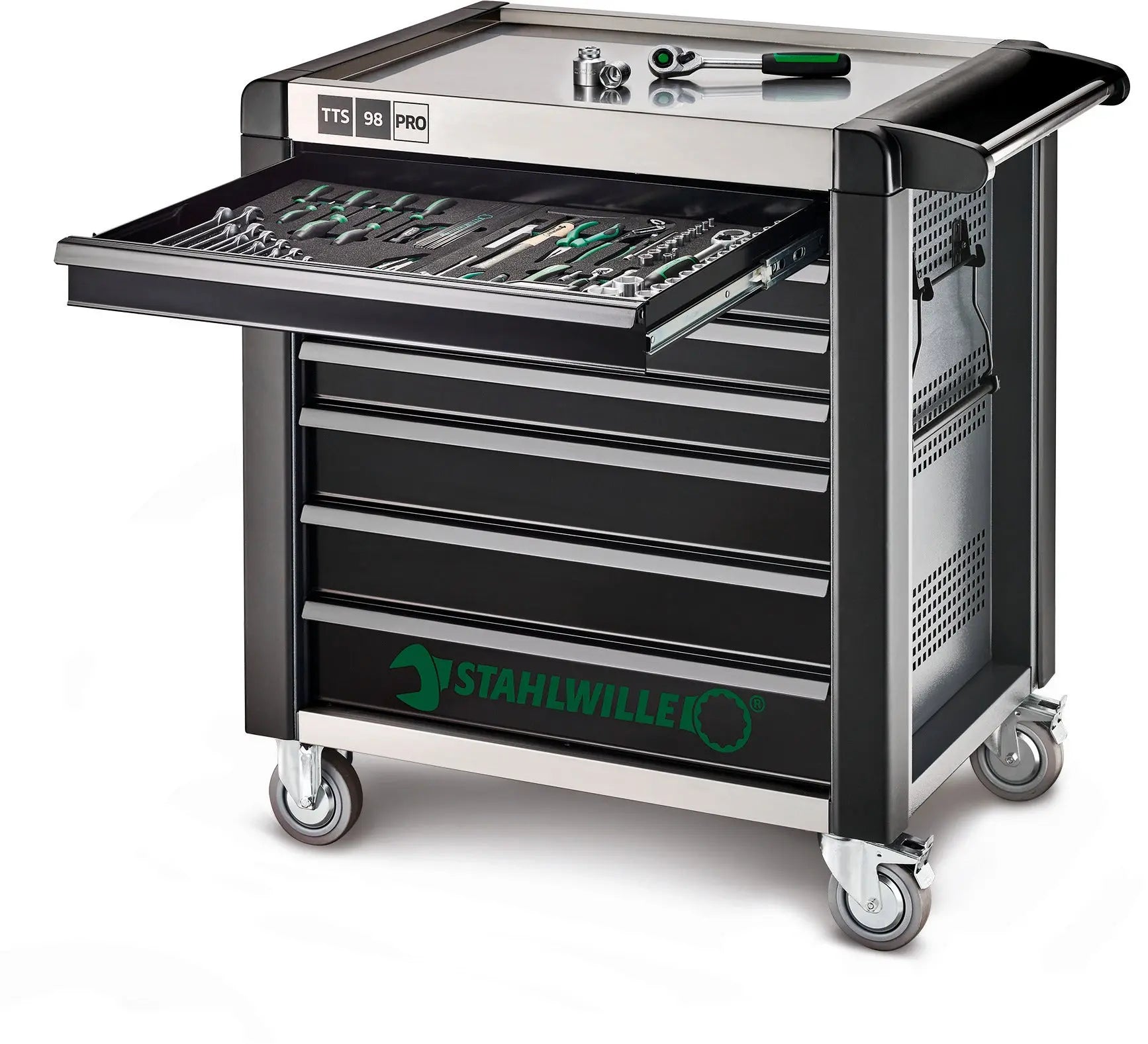 Stahlwille 7-Drawer Anthracite and Black Tool Trolley - ST 81200169 Stahlwille
