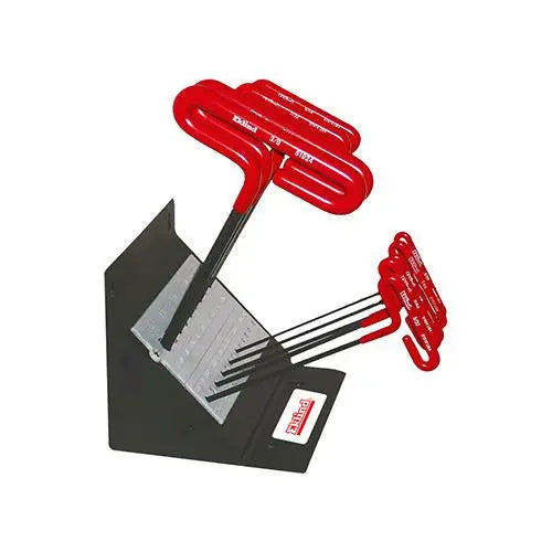 Eklind Set of 10 Cushion Grip Hexagon T-Key 3/32 - 3/8 in with Stand - EK 50190 Hexagon T-Key Set Eklind