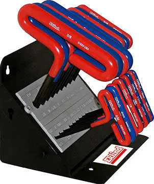 Eklind Set of 18 Cushion Grip Hexagon T-Key Combo Pack with Stand - EK 50618 Hexagon T-Key Combo Eklind
