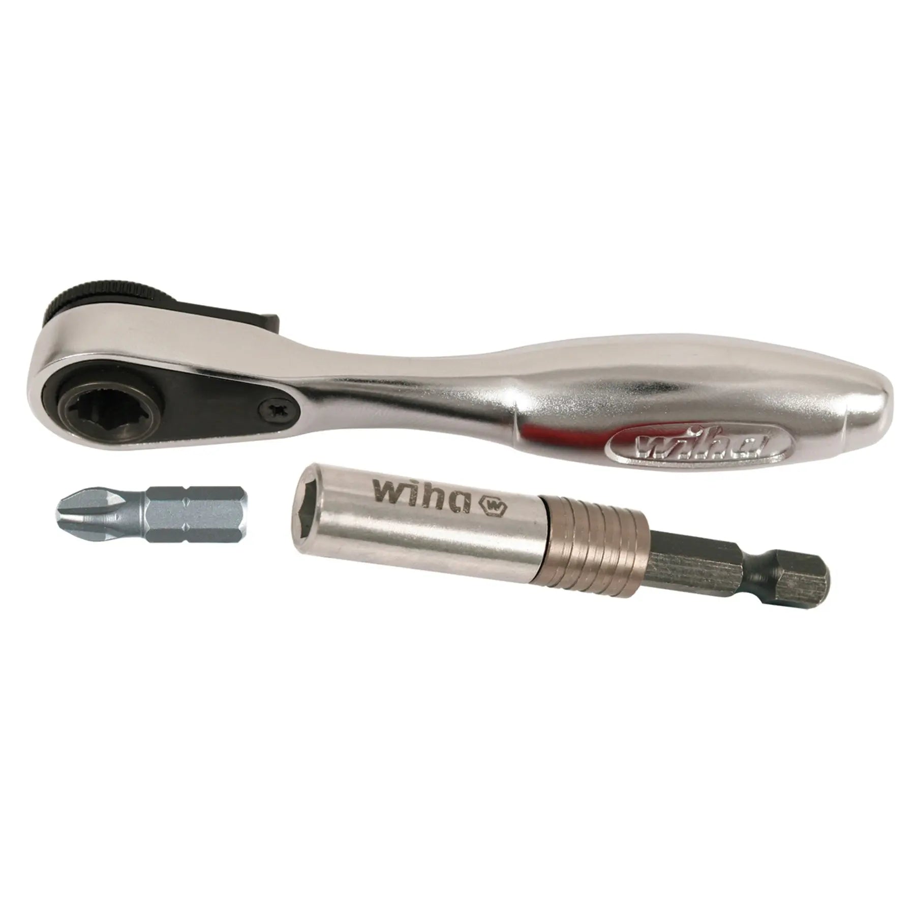 Wiha Set of 3 Mini Bit Ratchet and SlimFix Bit Holder - WI 38076 Wiha