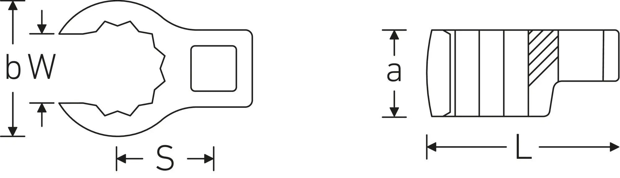Stahlwille Flare Nut Crowfoot Wrench, 34mm - ST 03190034 Stahlwille