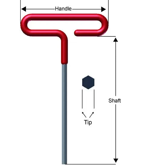 Eklind Cushion Grip Hexagon T-Key 5/64 in - EK 51605 Hexagon T-Key Eklind