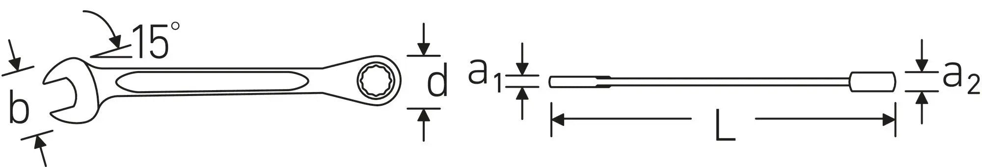 Stahlwille Combination Ratchet Wrench, 10mm x 10mm - ST 40171010 Stahlwille