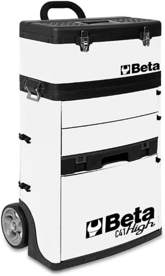 Beta Tools (Article# C41H-W) Two-Module Rolling Tool Chest - White - BT 41000021 Beta Tools