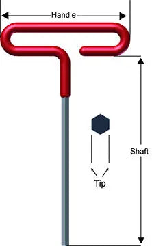 Eklind 7/64 in Cushion Grip Hexagon T-Key - EK 51507 Hexagon T-Key Eklind