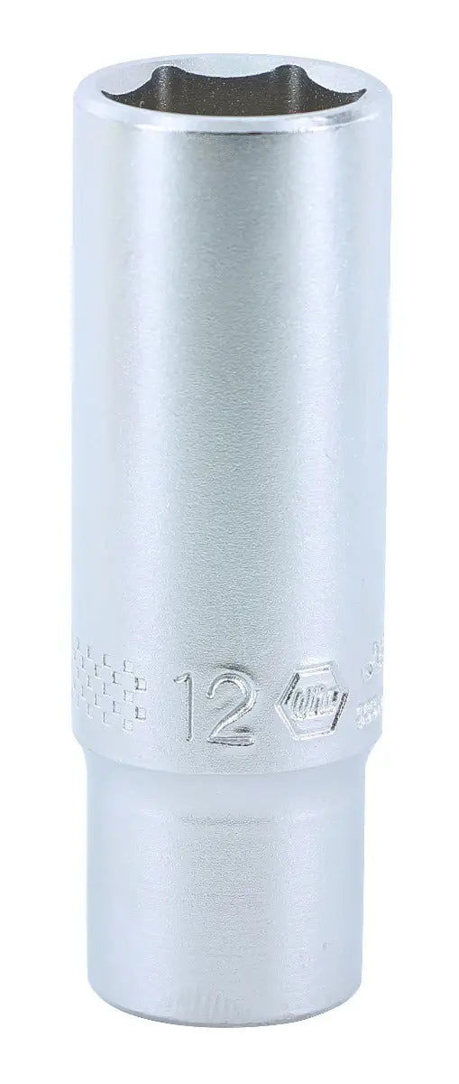 Wiha 33349, 1/4" Dr. Deep Socket Inch, 6 Pt, 12.0mm Wiha