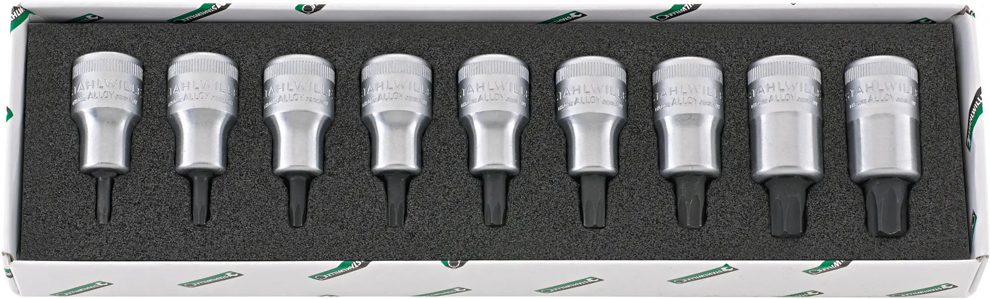 Stahlwille Set of 9 1/2 in Drive Torx Socket Screwdriver - ST 96031004 Stahlwille
