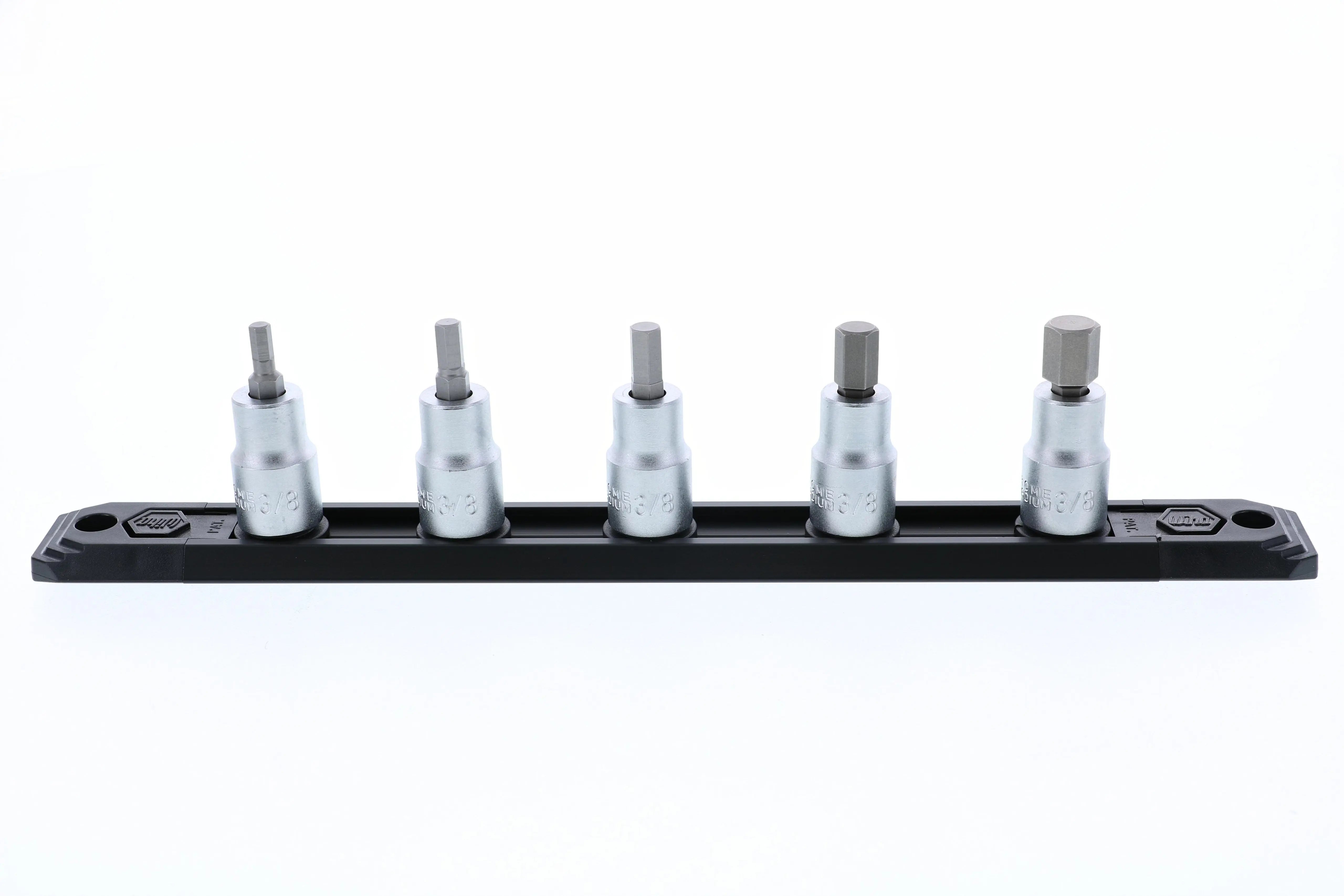 Wiha 71394, Hex Metric Socket Set 3/8" Sq Drive 5Pc Wiha