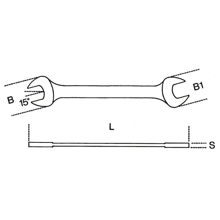 Beta Tools (Article# 55MP 10X11) 10 x 11 Double End, Open End Wrench, Bright Chrome-Plated - BT 550609 Beta Tools