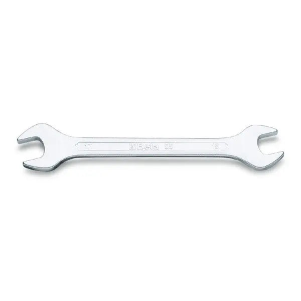 Beta Tools (Article# 55AS 7/16X1/2) 7/16 x 1/2 Double End, Open End Wrench, Matte Chrome - BT 550218 Beta Tools
