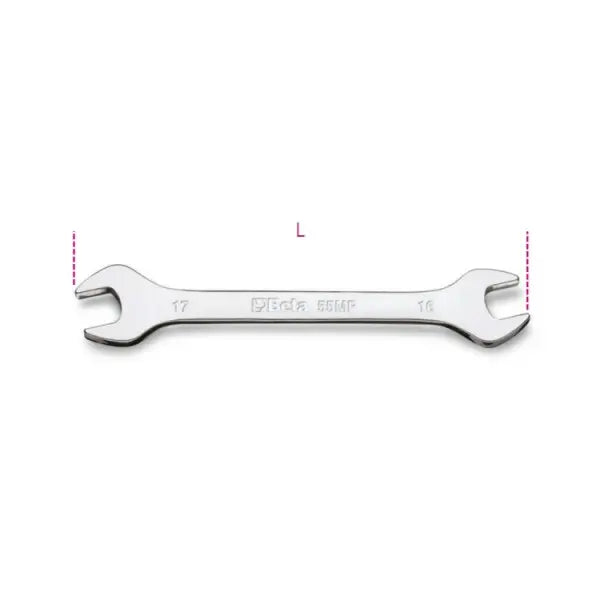 Beta Tools (Article# 55MP 14X15) 14 x 15 Double End, Open End Wrench, Bright Chrome-Plated - BT 550615 Beta Tools
