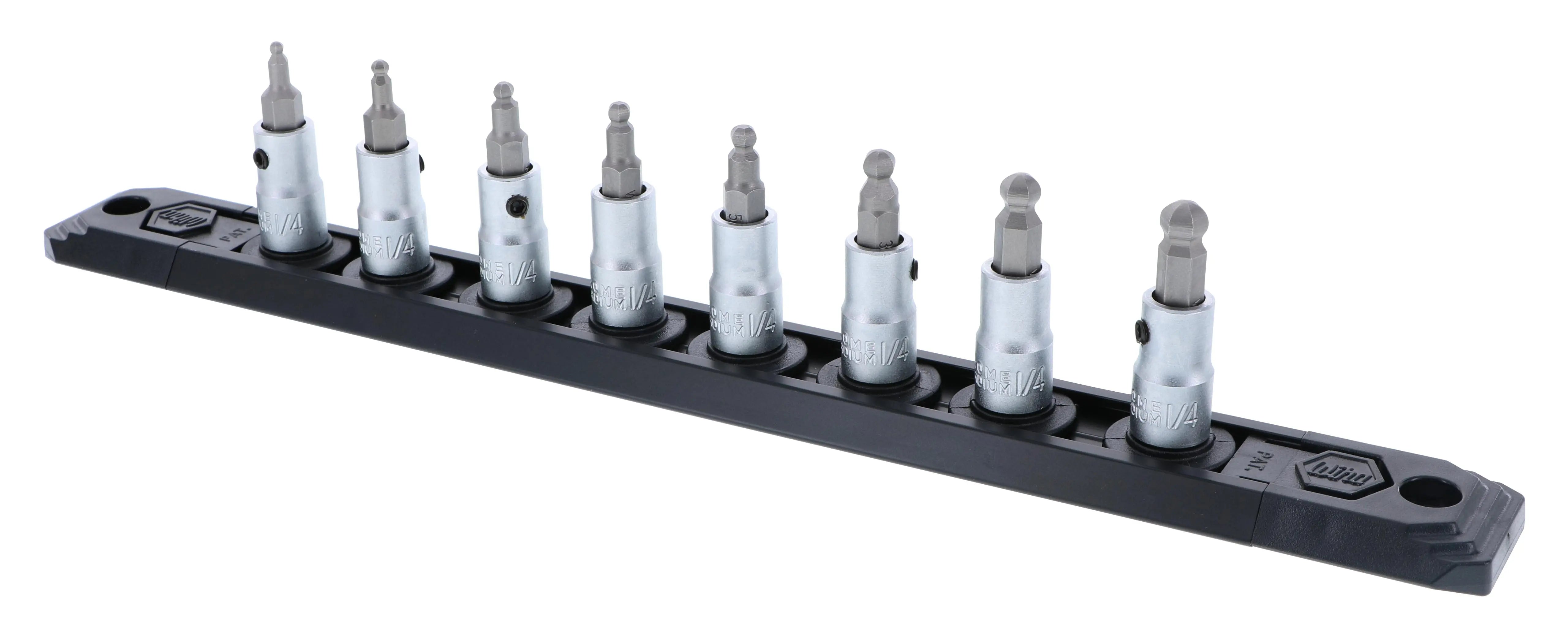 Wiha 71798, Ball End Hex Bit Socket 8 Pc 3/32-1/4 Wiha