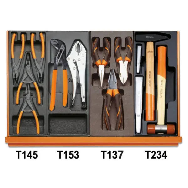 Beta Tools (Article# 5904VG/3T) Set of 102 Assortment Tools for Car Repairs with ABS Thermoformed Trays - BT 059041510 