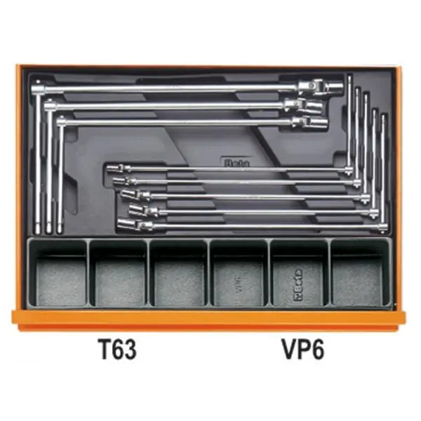Beta Tools (Article# 5904VG/5T) Set of 153 Assortment Tools for Car Repairs with ABS Thermoformed Trays - BT 059041196 