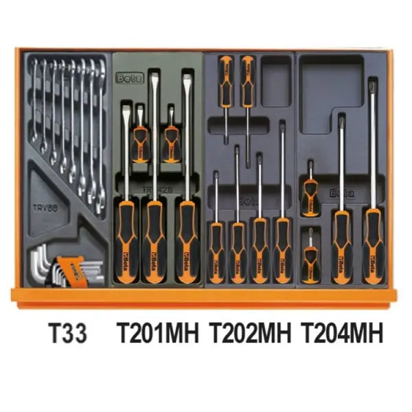 Beta Tools (Article# 5904VG/5T) Set of 153 Assortment Tools for Car Repairs with ABS Thermoformed Trays - BT 059041196 