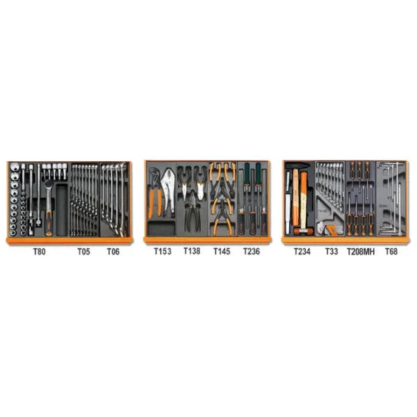 Beta Tools (Article# 5904VI/1T) Set of 98 Assortment Tools for Industrial Maintenance with ABS Thermoformed Trays - BT 059041161 