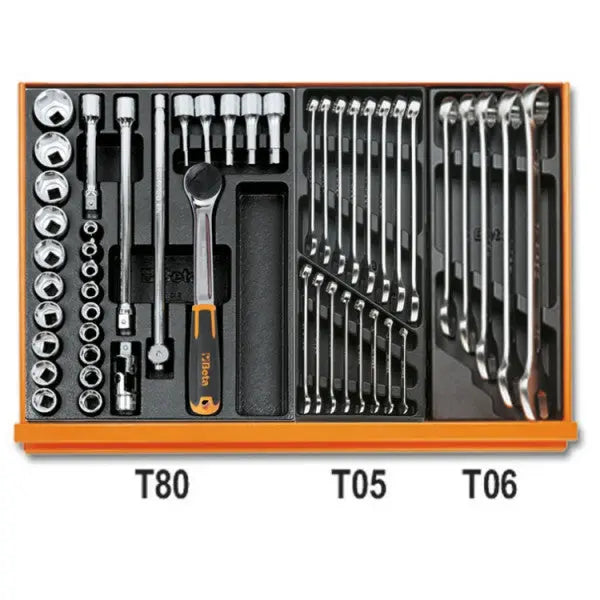 Beta Tools (Article# 5904VI/1T) Set of 98 Assortment Tools for Industrial Maintenance with ABS Thermoformed Trays - BT 059041161 