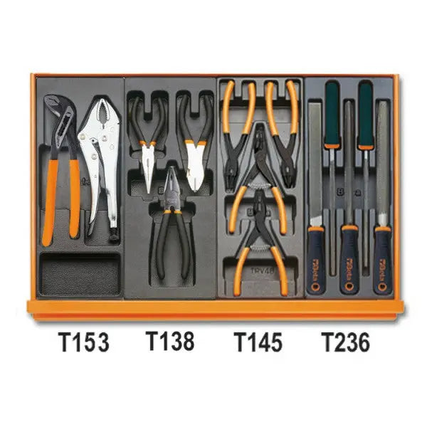 Beta Tools (Article# 5904VI/1T) Set of 98 Assortment Tools for Industrial Maintenance with ABS Thermoformed Trays - BT 059041161 