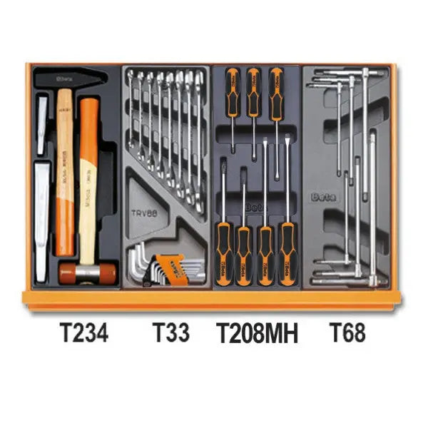 Beta Tools (Article# 5904VI/1T) Set of 98 Assortment Tools for Industrial Maintenance with ABS Thermoformed Trays - BT 059041161 