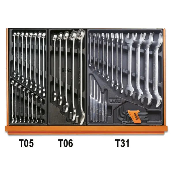 Beta Tools (Article# 5904VI/2T) Set of 152 Assortment Tools for Industrial Maintenance with ABS Thermoformed Trays - BT 059041164 