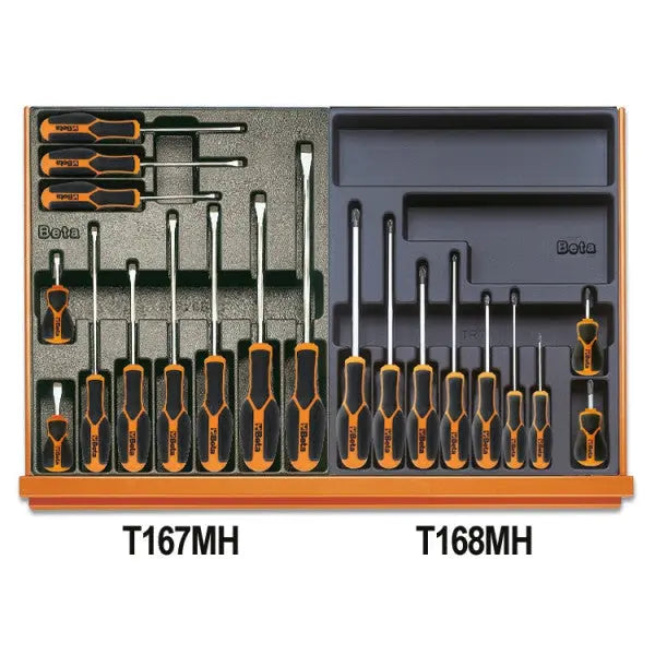 Beta Tools (Article# 5904VI/2T) Set of 152 Assortment Tools for Industrial Maintenance with ABS Thermoformed Trays - BT 059041164 