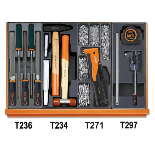 Beta Tools (Article# 5904VI/2T) Set of 152 Assortment Tools for Industrial Maintenance with ABS Thermoformed Trays - BT 059041164 